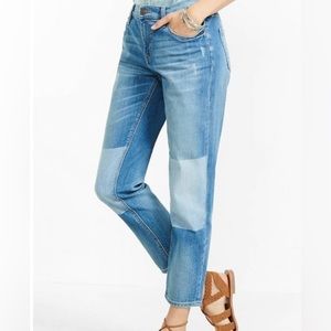 NWT Express Girlfriend Patchwork Jeans
